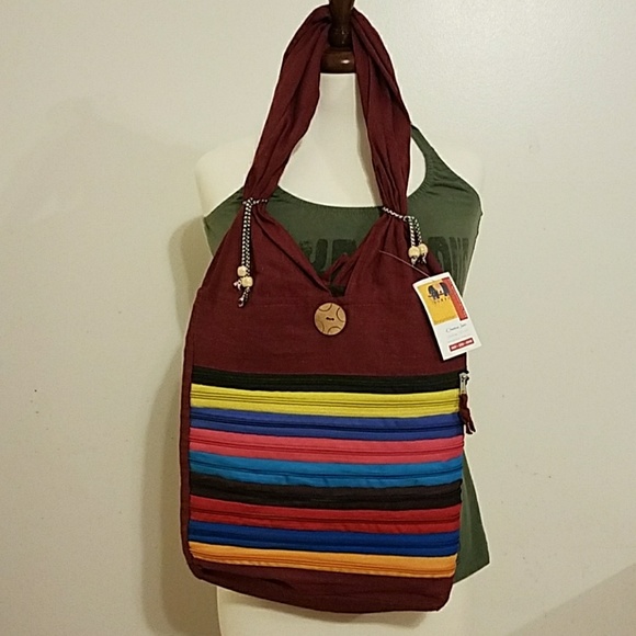 Handmade Boho Multicolor Shoulder Bag/Purse - Picture 5 of 6